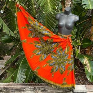 Bohemian Thai batik cotton full circle maxi skirt